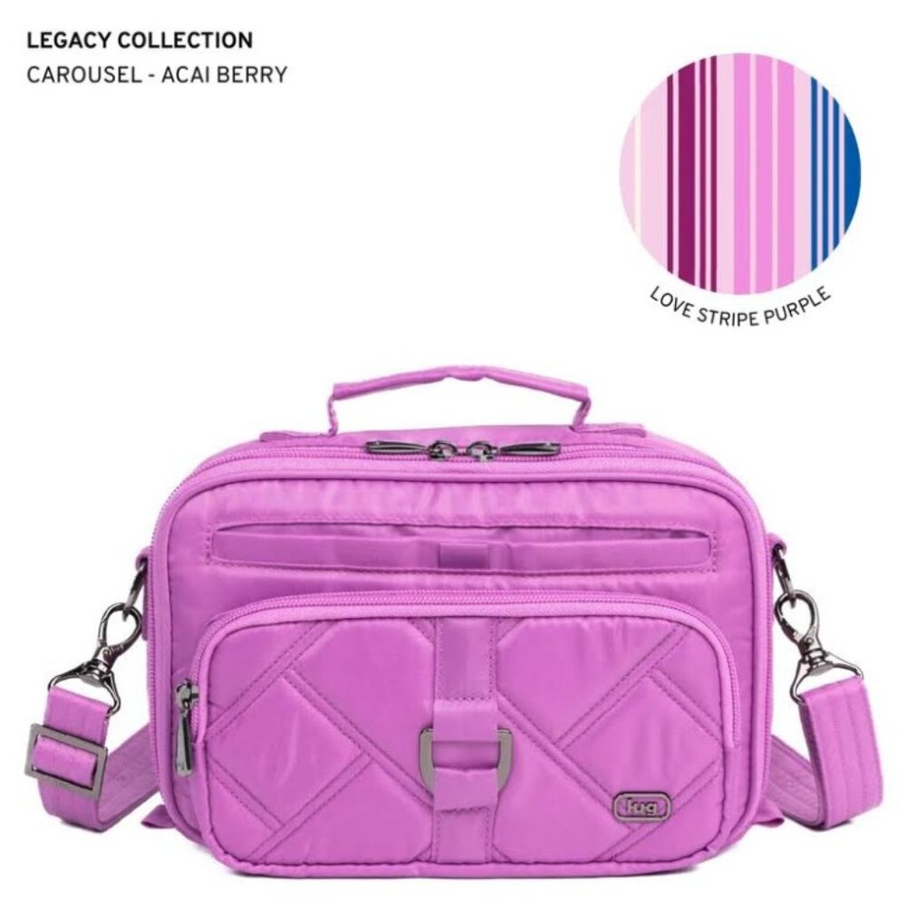 Lug Legacy Collection Carousel Crossbody Belt Bag Acai Berry